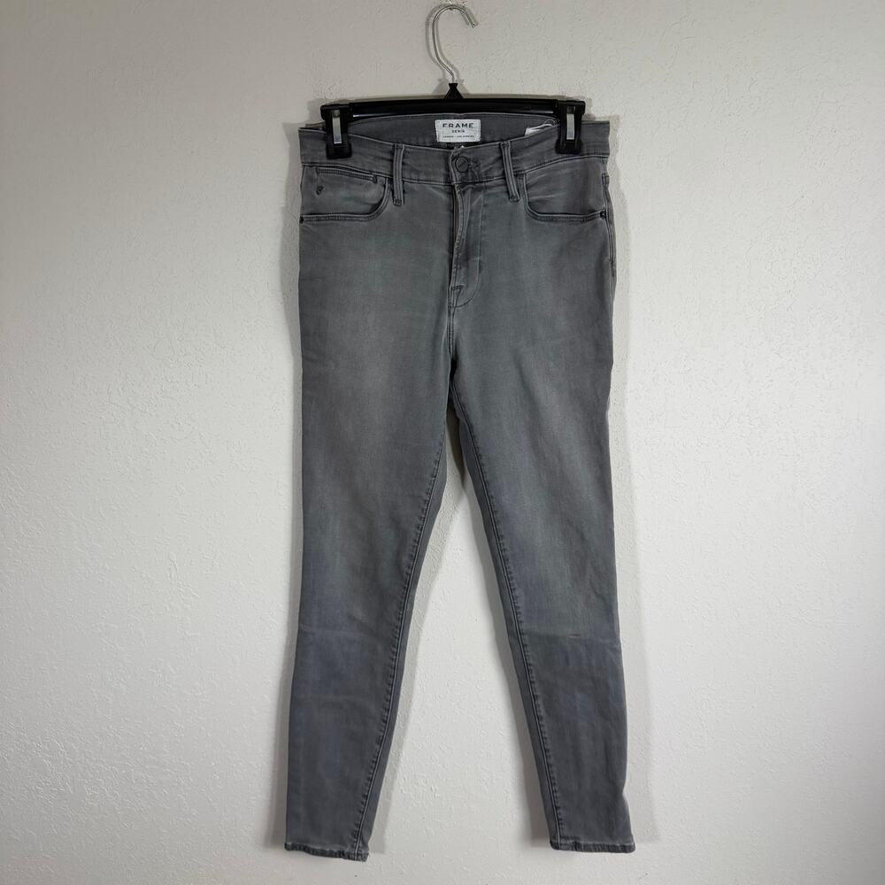 Frame Denim Le High Skinny Gray Wash Denim Skinny Jeans Womens 28 Casual